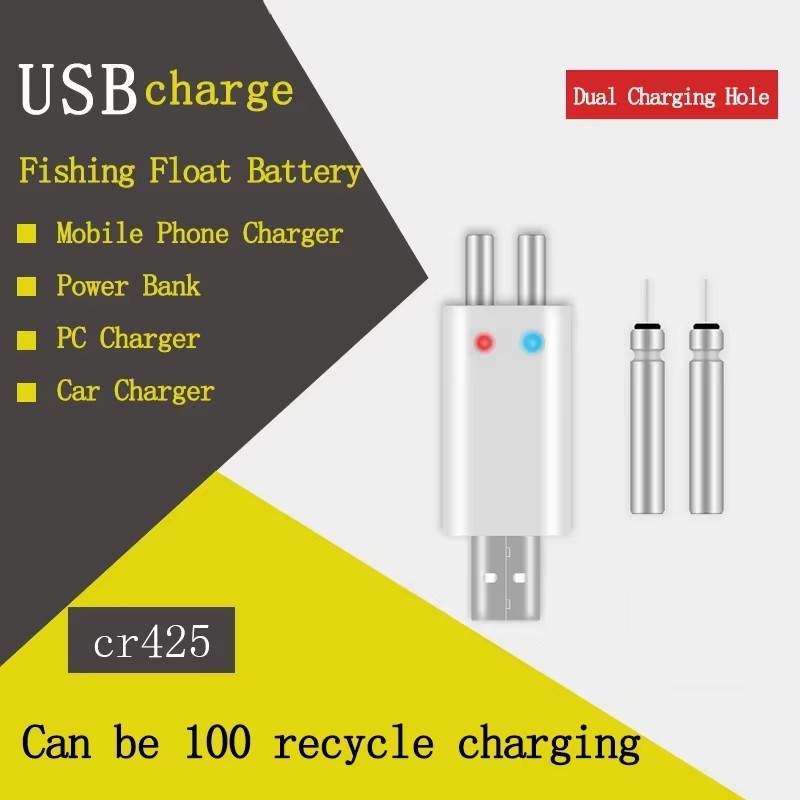 Fish Finder Charger - Batería recargable CR425 CR322, cargador USB