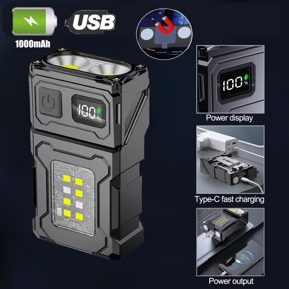 Fishing Light - 180 ° Linterna LED Giratoria Recargable