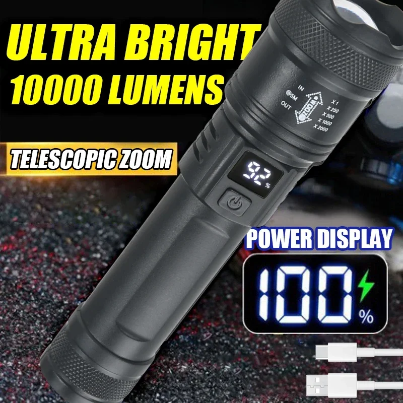 Fish Finder Battery - Linterna LED potente con pantalla de