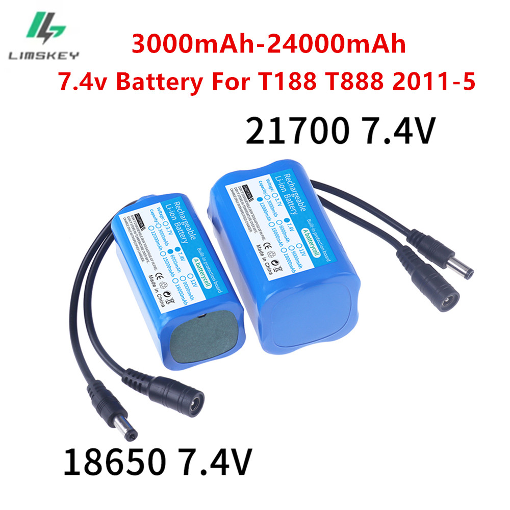 Fish Finder Charger - Batería de 7,4 V, 3000mah/6000mah/9000mah/12000mah para