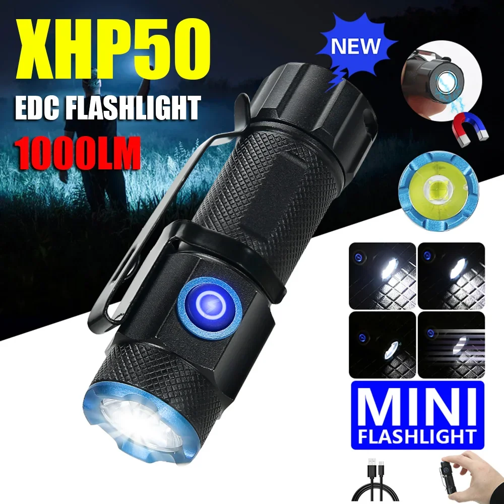 Fish Finder Battery - Linterna LED P50 superbrillante de 20W,