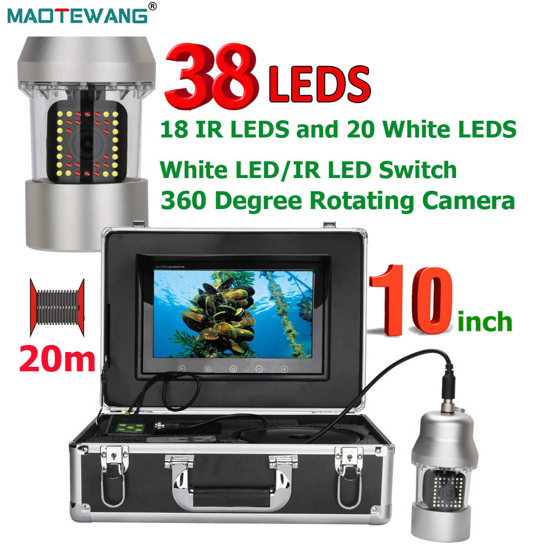 MAOTEWANG cámara de vídeo de p - Fish Finder Cable reseña y precio