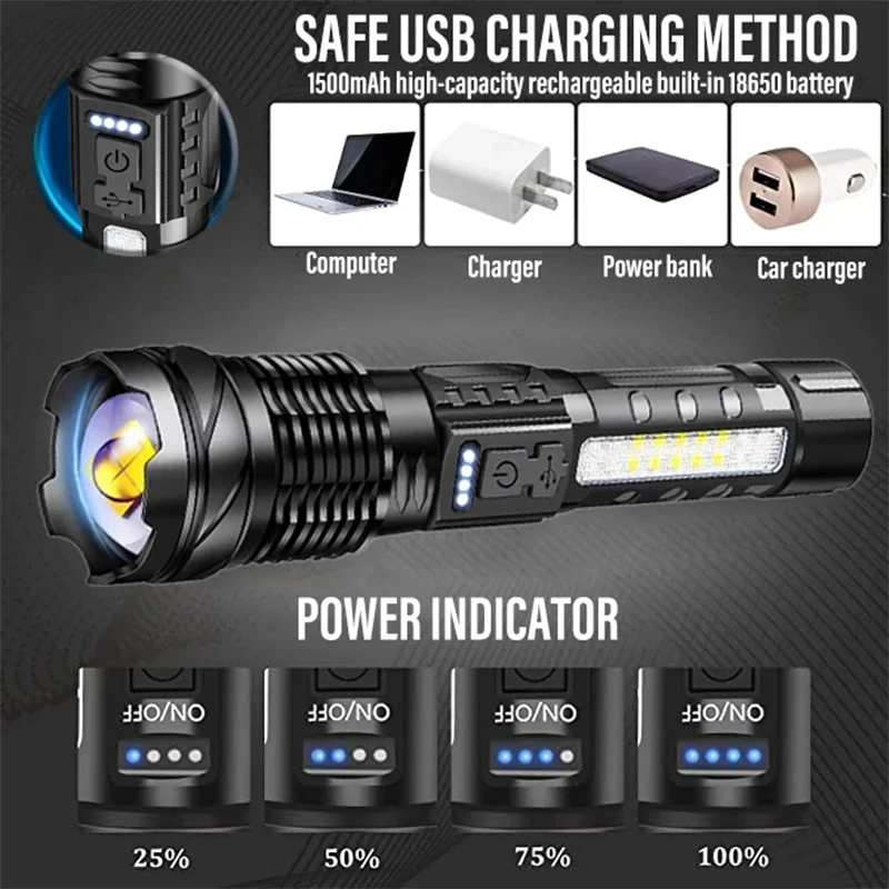 Potente linterna LED, luz de C - Fishing Light reseña y precio