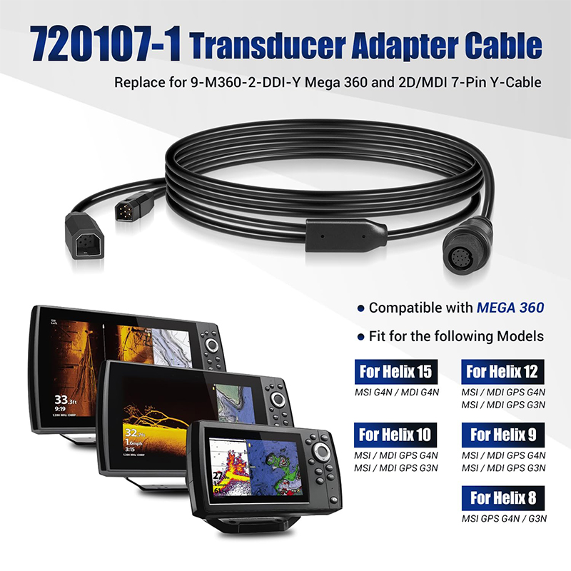 Cable adaptador de transductor - Fish Finder Cable reseña y precio