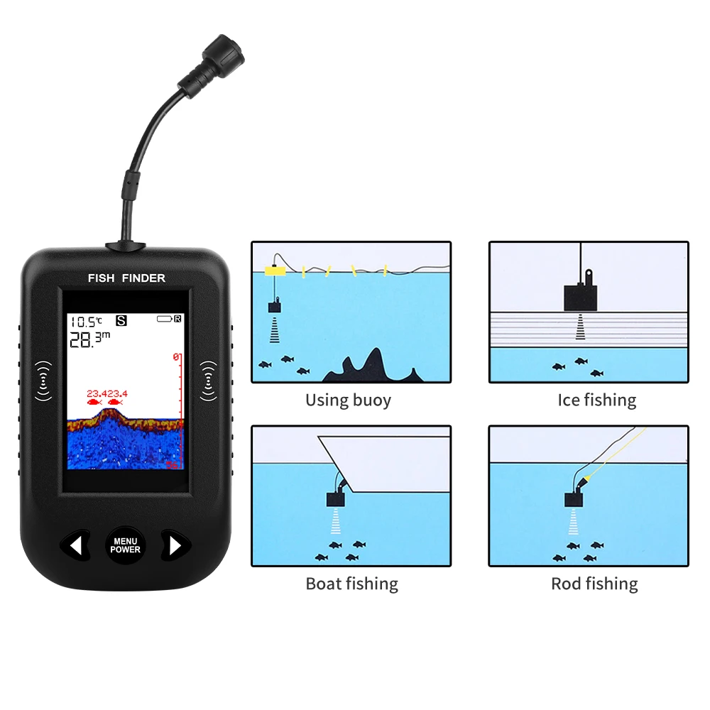 Alarma 100M Sonar portátil bus - Fish Finder Cable reseña y precio