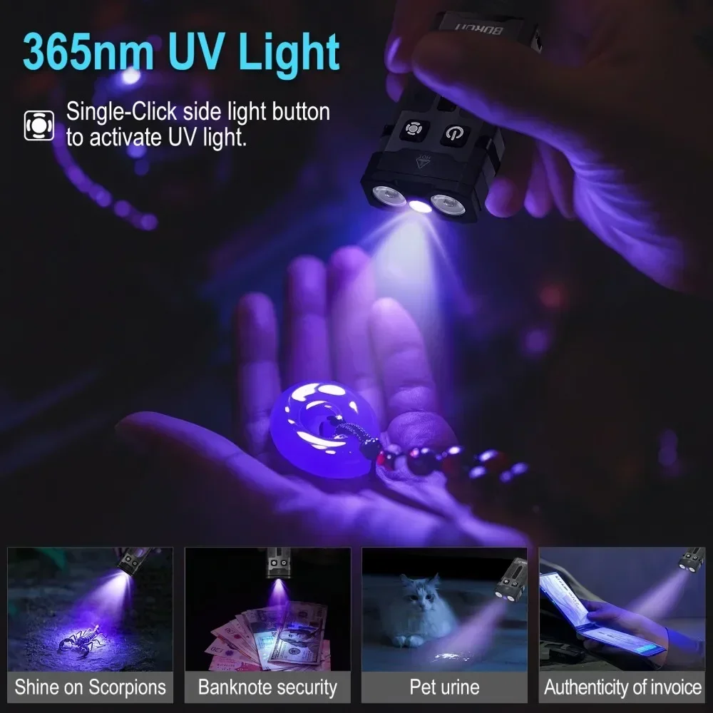 BORUiT EV20 1100LM EDC UV llav - Fishing Light reseña y precio