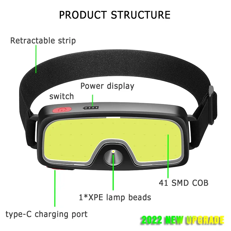 Faros LED portátiles COB para  - Fish Finder Battery reseña y precio