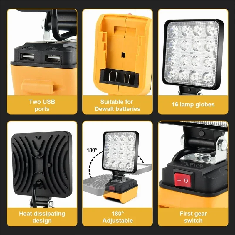 Focos de mano de luz Led de 4  - Fish Finder Battery reseña y precio
