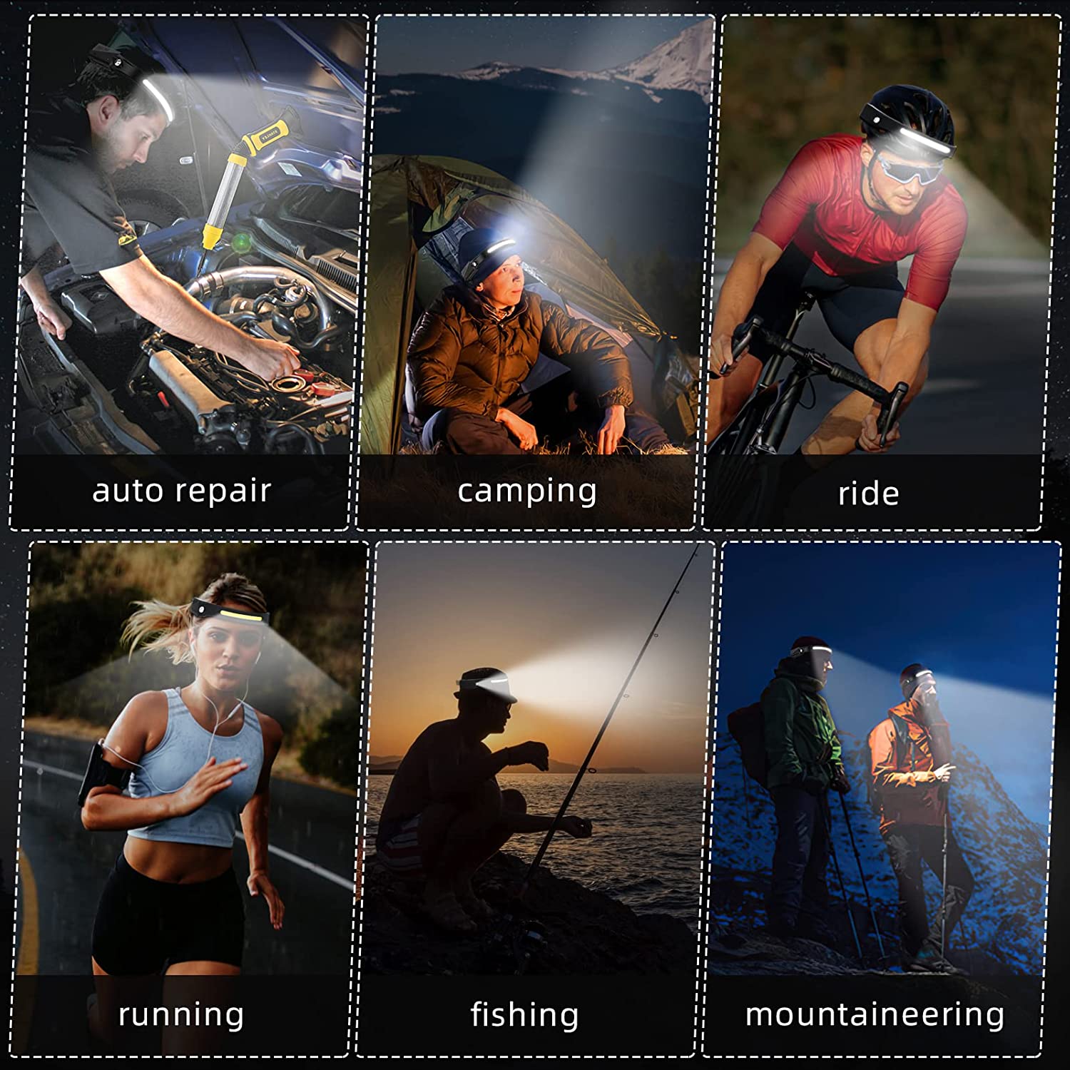 Linterna frontal con Sensor, l - Fish Finder Battery reseña y precio