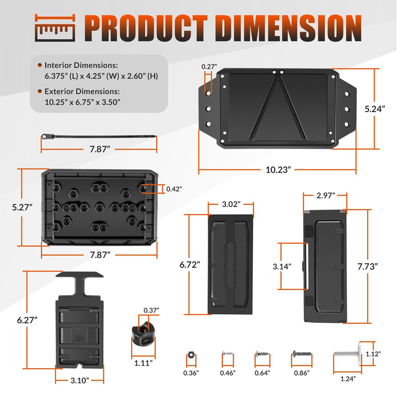 Caja de batería montada en pis - Fish Finder Transducer reseña y precio