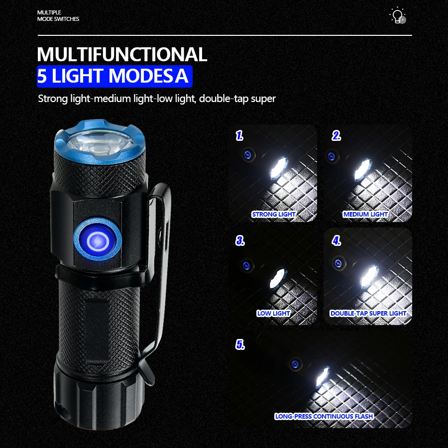Linterna LED P50 superbrillant - Fish Finder Battery reseña y precio